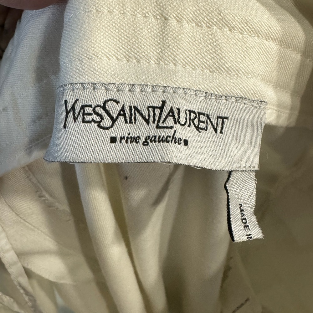 YSL white pants